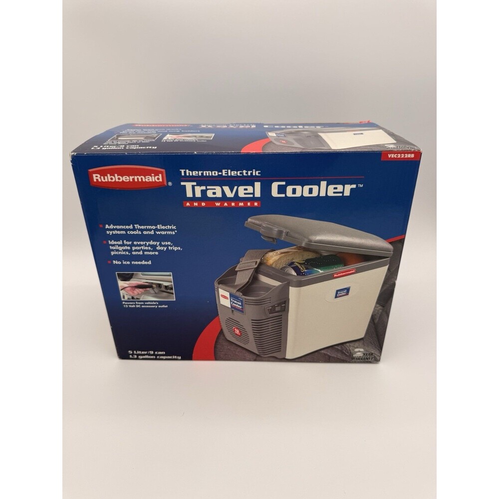 NEW Rubbermaid Thermo Electric Travel Cooler And Warmer VEC222RB  Hot And Cold